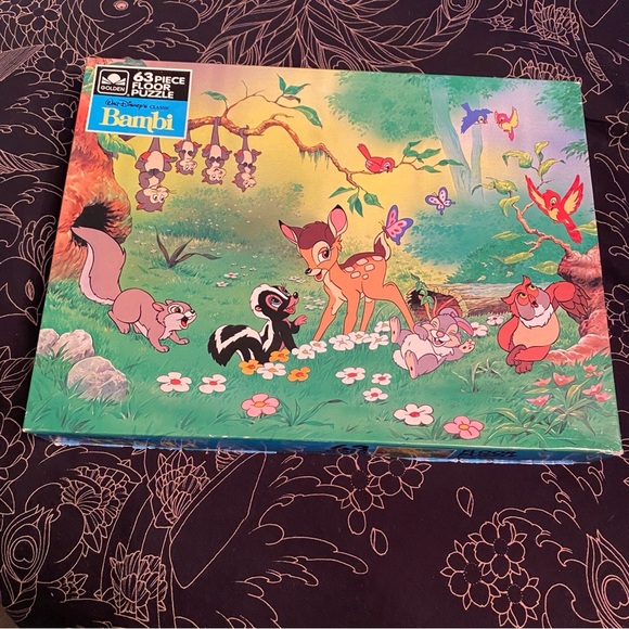 Vintage Disney Bambi Kids Puzzle large floor puzzle 63 pieces - Picture 2 of 6